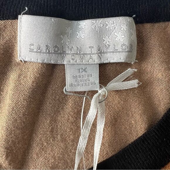 CAROLYN TAYLOR Cheetah Print Sweater      Size 1X. - Picture 6 of 7